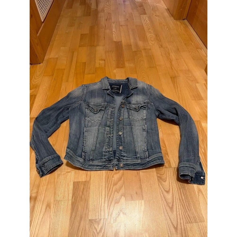 Women’s Jean Jacket - Silver Brand - Size Large - Stretch